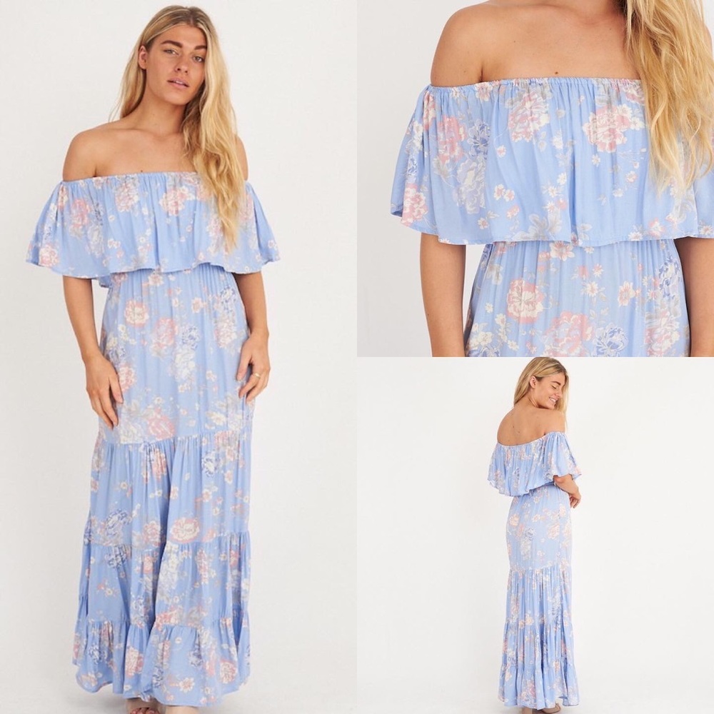 Baby blue maxi dress